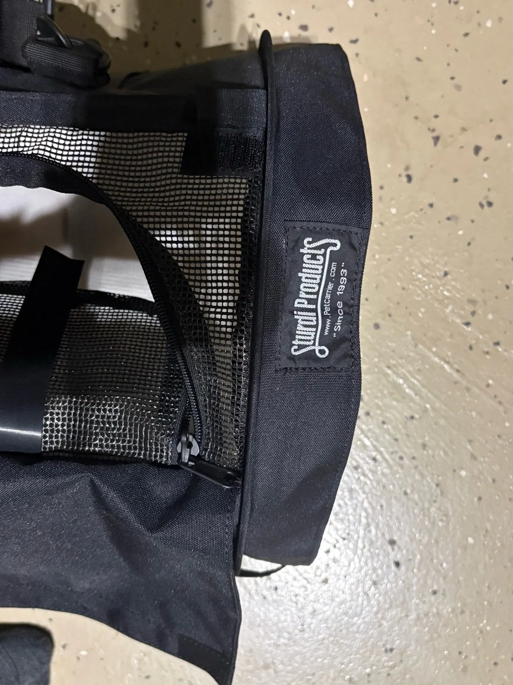 Black Pet Travel Duffel — Breathable Mesh Carrier